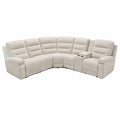 Narożna sofa modułowa z funkcją relaksu, beżowa tkanina