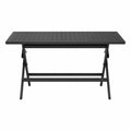 Stół składany aluminiowy czarny 150 cm