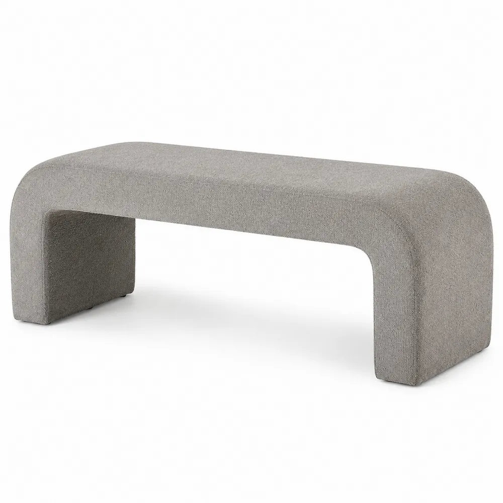 Ławka z tkaniny, szara 120 cm