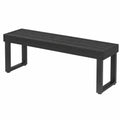 Ławka ogrodowa z drewna kompozytowego i aluminium czarna 180 cm