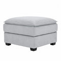 Puf tapicerowany z mikrofibry szary 65x65x45 cm